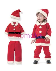 【新品】 サンタクロース 衣装 子供 サンタ コスプレ 子供用 衣装 サンタクロース 3点セット パフォーマンス衣装336699