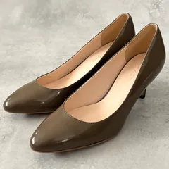 Viola & Emma ビオラアンドエマ ガラスレザーパンプス レディースシューズ 日本製 オリーブ 23cm ヒール6cm