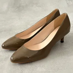 Viola & Emma ビオラアンドエマ ガラスレザーパンプス レディースシューズ アースカラー 日本製 オリーブ 22.5cm