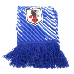 アディダス サッカー 日本代表 マフラー JFA 応援グッズ スカーフ メンズ ブルー adidas 【中古】