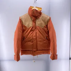 【中古】WAREHOUSE レザー切替 ダウンジャケット オレンジ サイズ38 ウエアハウス[24]のサムネイル