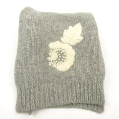 ローラアシュレイ マフラー ストール ウール アンゴラ混 花刺繍 ブランド レディース グレー Laura Ashley 【中古】のサムネイル