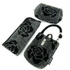 ALPALON メガネケース マルチポーチ 3点セット 花柄 小物入れ ブランド まとめて レディース pouch 【中古】