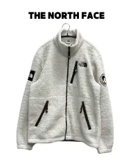 ノースフェイス ホワイトレーベル シープスキン フリース シェルパ ジップアップ ジャケット アイボリー/ブラウン