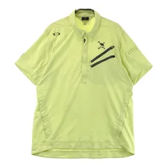 サイズ：XL OAKLEY オークリー 2023年モデル 半袖ポロシャツ ボタンダウン スカル刺繍  グリーン系 [240101565336] ゴルフウェア メンズ ストスト