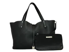 Tiffany&Co. ティファニー トートバッグ リバーシブル ポーチ付き スモール ブラック レザー