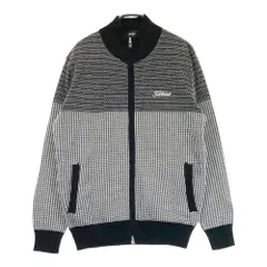 サイズ：M TITLEIST タイトリスト  蓄熱 ニット ジップジャケット 総柄 ブラック系 [240101409370] ゴルフウェア メンズ ストスト