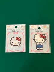 HALLO KITTY ワッペン　セット　サンリオ　パイルワッペン　名前が隠せるワッペン　カバン　バッグ　ポーチ　シール　アイロン