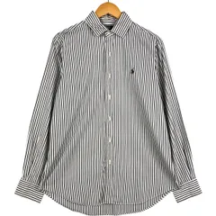 古着 ラルフローレン Ralph Lauren POLO by Ralph Lauren CLASSIC FIT 長袖 コットンストライプシャツ メンズM相当/eaa595082