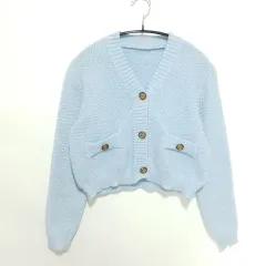 ゴールドニット クロップドカーディガン F_M1305