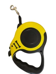 [Rainbow Nexus]伸縮リード 5m 中小型犬用 巻き取り ペット リール 手元スイッチ 巻き取り式 ペット ピンク イエロー ブルー (イエロー)