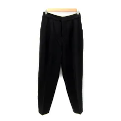 アーバンリサーチ URBAN RESEARCH スラックスパンツ テーパードパンツ ロング丈 無地 S 黒 ブラック /SY15 ■MO