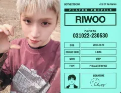 【中古】コレクションカード(男性) BOYNEXTDOOR/リウ(RIWOO)/CD「No Genre」(Board Game ver.)トレーラーフィルムフォトカード