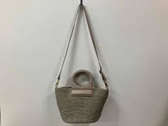 VIOLAd'ORO ヴィオラドーロ カゴバッグ 麦わら編み 2WAY ト-トバッグ ベージュ