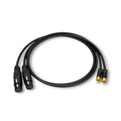 CANARE L-4E6S BLACK XLR RCA ケーブル 1m 2本セット
