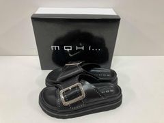 新品未使用品】MOHI ファー付きサンダル ブラック 38 - メルカリ