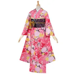 仕立て上がり 振袖 「ピンク　薔薇とブーケ」貸衣装処分 レンタル処分品  