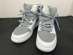 NIKE ナイキ AIR JORDAN 1 RETRO HIGH OG GS エアジョーダン 1レトロハイオージー スニーカー 24.5cm レディース グレー×ホワイト系