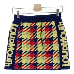 サイズ：S LOUD MOUTH ラウドマウス ; 蓄熱 ニットスカート 千鳥格子柄 ネイビー系 [240101430465] ゴルフウェア レディース ストスト