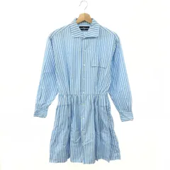 RALPH LAUREN ラルフローレン 長袖ワンピース サイズ:11 ストライプ柄/シャツワンピ   コットン ライトブルー レディース / 243001001811