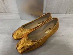 Le Talon/ル タロン/パンプス/GRISEレザースクエアプリーツフラット/オレンジ/24cm/24-192-820-1596-1-0