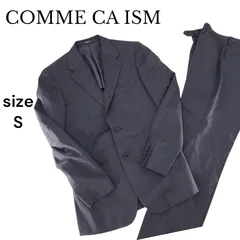 【美品】COMME CA ISM コムサイズム ストライプ スーツ上下 ブラック S メンズ