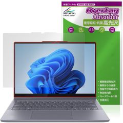 Lenovo IdeaPad 5i 5 2-in-1 Gen 10 14型 保護フィルム OverLay Absorber 高光沢 for アイデアパッド 衝撃吸収 高光沢 ハードコート 抗菌
