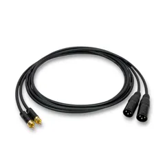 CANARE L-4E6S BLACK RCA XLR ケーブル 2m 2本セット