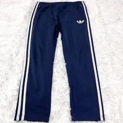 古着 adidas アディダス トラックパンツ ネイビー スリーストライプス 2510-347