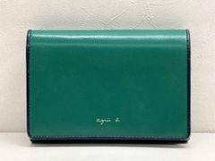 agnes b. 二つ折り財布 グリーン - メルカリ