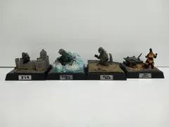 ジャンク ゴジラ名鑑 全4種(バンダイ食玩'00)酒井ゆうじ造形ポリストーン製ジオラマ  初代  キングコング対  モスラ対  VSデストロイア