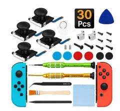 ジョイコン修理キット 任天堂スイッチ JOY-CON交換用スティック 修理交換用パーツ 修理器具 ジョイコン 修理パーツ Nintendo Switch コントローラー 修理セット Joy-con 修理キット