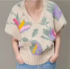 M ザラ 刺繍 ニット ベスト (新品)