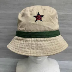 STUSSY ステュ-シ- 紺タグ USA製 ハット ベージュ Mサイズ 