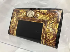 VIVIENNE WESTWOOD/二つ折り財布/エナメルレザー/フレーム柄