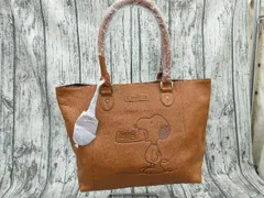 SNOOPY スヌーピー トートバッグ A4 15L PEANUTS ピーナッツ キャラクター 牛革 本革レザー