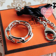 ❤未使用品❤スカーフリング シェーヌダンクル シルバー金具 エルメス ネックレス