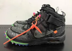 NIKE ナイキ Nike Air Force 1 Mid ナイキエアフォース1ミッド x Off-White Black  オフホワイト ブラック スニーカー 26.5cm DA6290-001