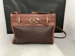 IBIZA/ショルダーバッグ/ナイロン×レザー/ブラウンカラー/イビザ/牛革