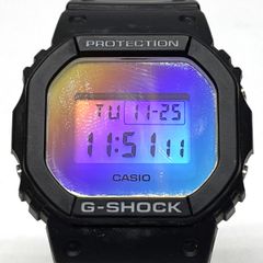 ゆー。様CASIO G-SHOCK DW-5600SR-1 オーロラ ブラック - メルカリ