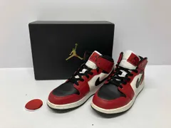 Nike ナイキ Air Jordan 1 Mid エアジョーダン1 ミッド Black/Gym Red-White ブラック レッド ホワイト　554725-069 24.5cm スニ-カ-.通年