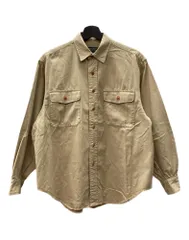 ラルフローレン RalphLauren POLO COUNTRY 90s L/S WORK SHIRT 長袖 ワーク シャツ フラップポケット インパクト21 薄茶 サイズ 9 長袖シャツ 無地 ベージュ 104MT-2268