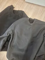 無地 裏起毛パーカー ブラック/チャコール グレー 100/105 2点