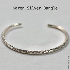 美品✨ 希少 ララクリスティー バングル アラベスク 925 シルバー 白