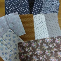 大柄小柄花柄生地はぎれサイズ色々シーチング他10枚セット　まとめ売り