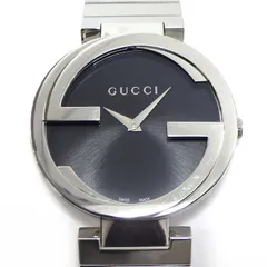 グッチ GUCCI 腕時計 インターロッキングG 133.3/YA133307 GG サンレイ ブラック文字盤 SS クオーツアナログ 【中古】のサムネイル