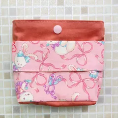 【最後の一点セール！】移動ポケット　ふたなし　ラビットバレエ　コーラルピンク