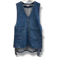 美品 FREAK'S STORE フリークス ストア デニムベスト 221-3011 サイズ FREE ライトブルー 綿100% ロングベスト ジレ カジュアル レディース ゴーゴー古着マルイ草加店2555