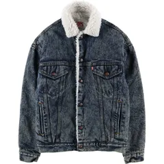 古着 80~90年代 リーバイス Levi's 70609-0227 ケミカルウォッシュ 中綿入り デニムボアジャケット USA製 メンズXS相当/eaa601335