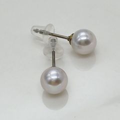 伊勢志摩英虞湾産あこや真珠 19.8 20.4mm 6.5-7 パールピアス - メルカリ